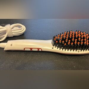 Droiee Ceramic Heat Brush Hair Straightener Styling Beauty Care White Red Works